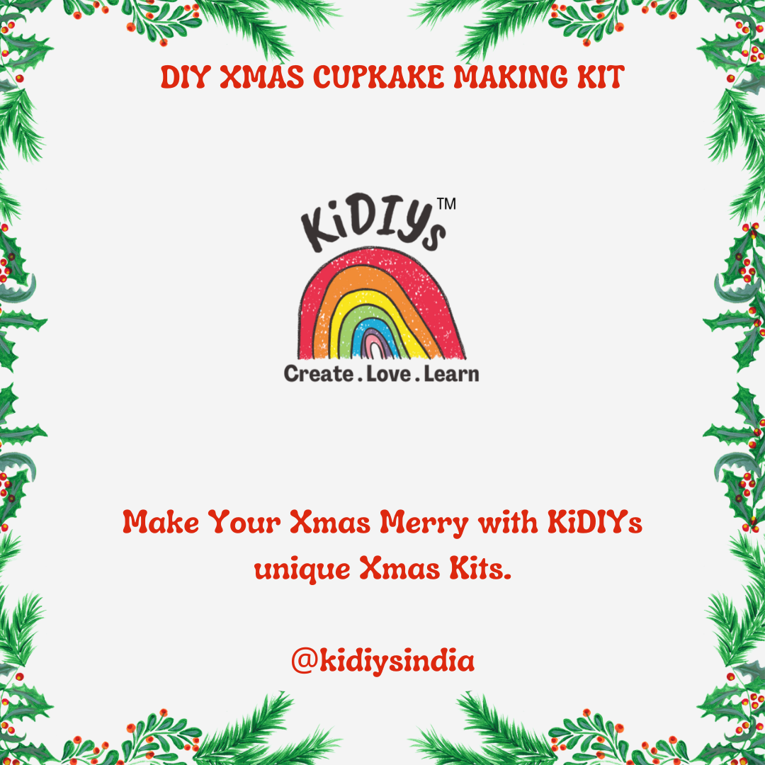 DIY Christmas Cupcake Making Kit with Santa, snowman and christmas toppers