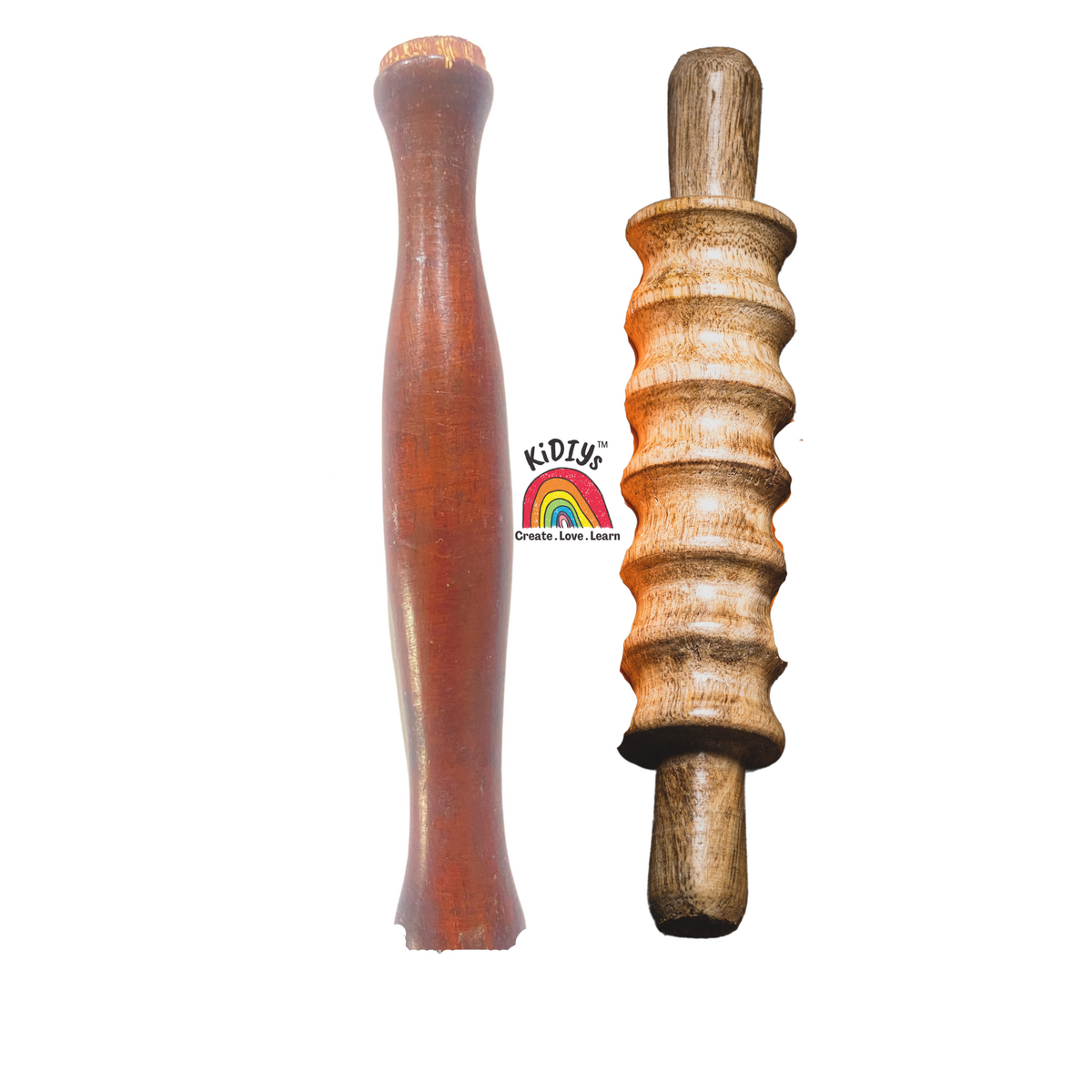 Wooden playdough Tools