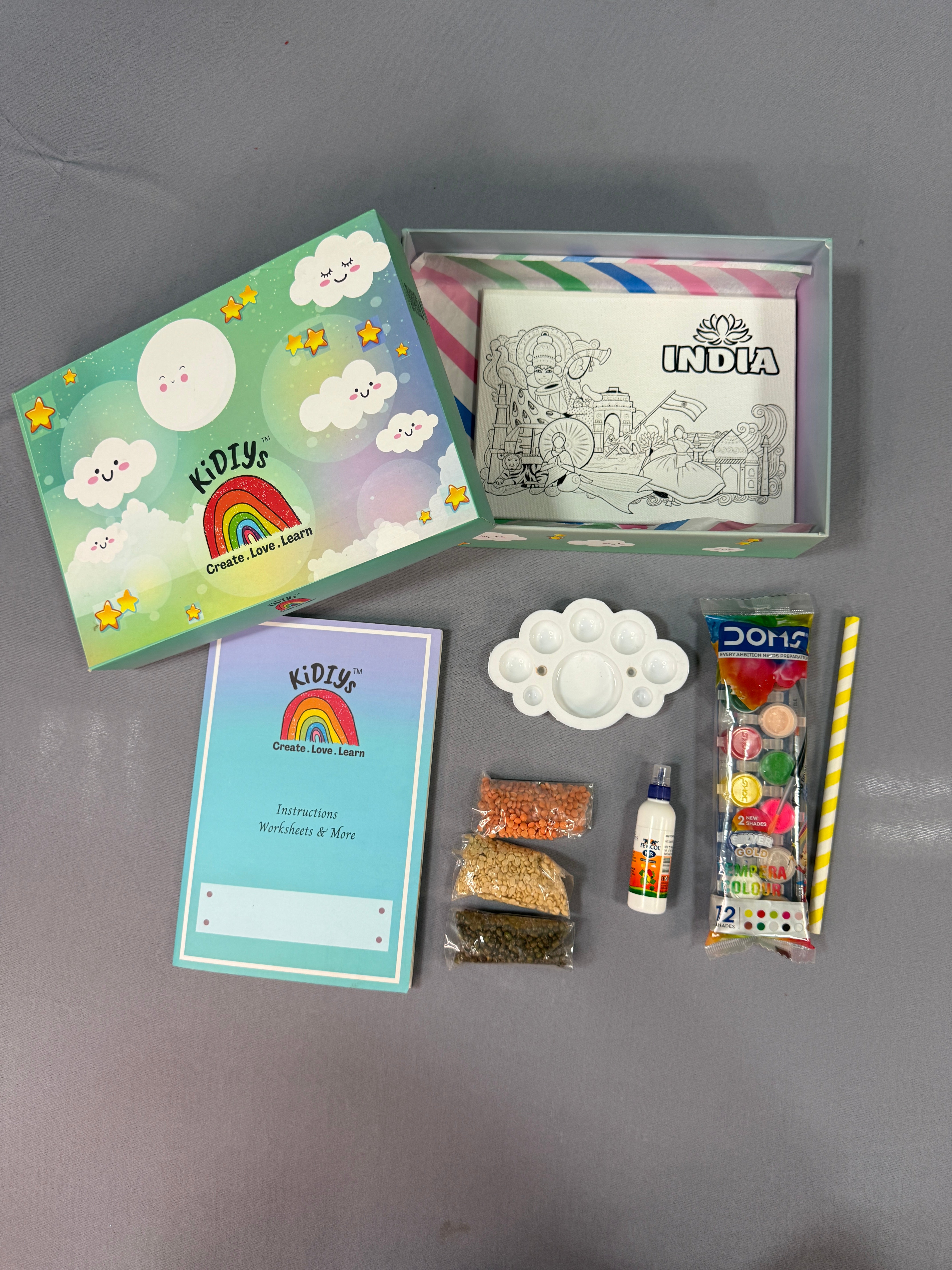 India themed Canvas Painting Kit | Republic Day Special | Painting| Ages 5 and above| Craft Activity included