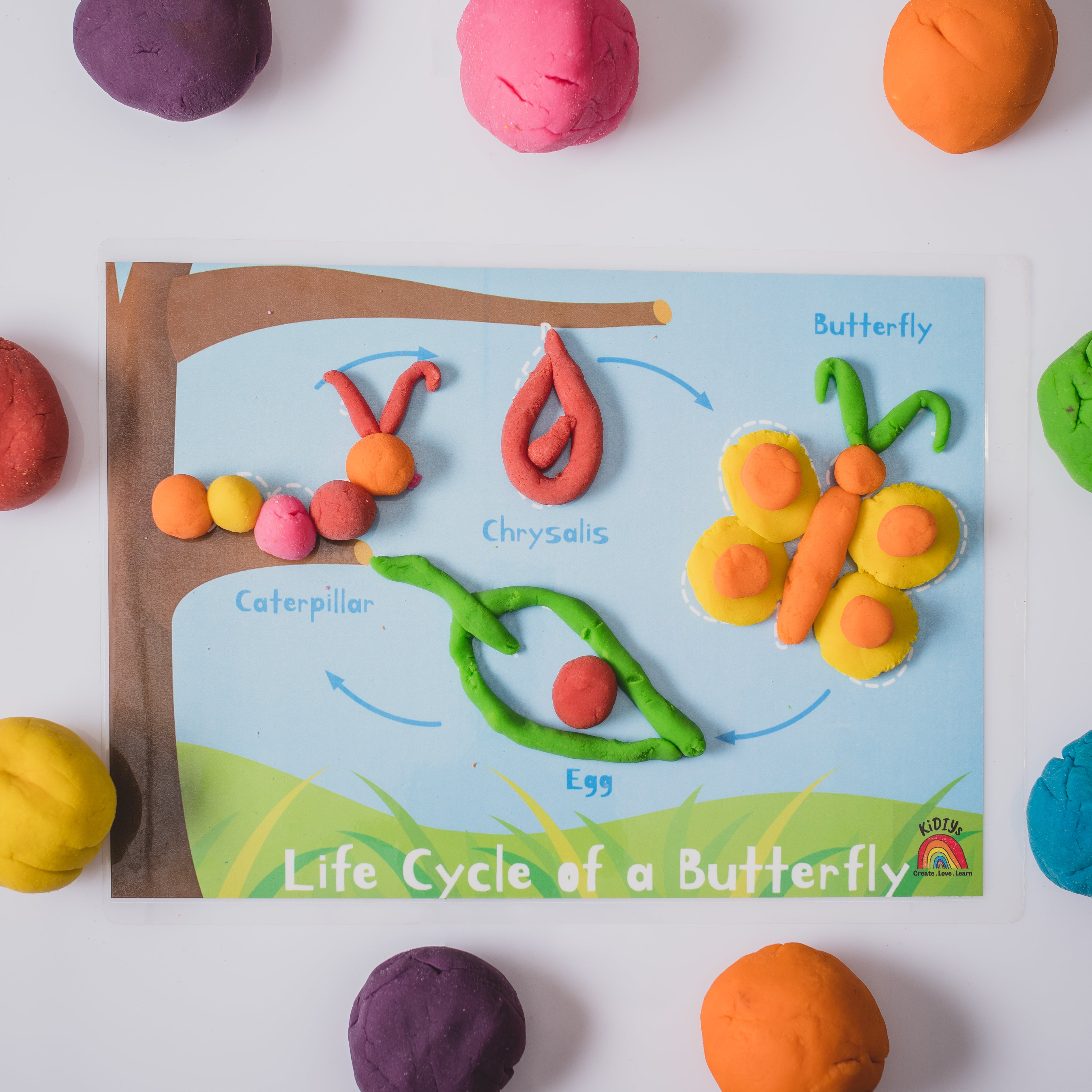 Playdough Mats A4 - set of 8