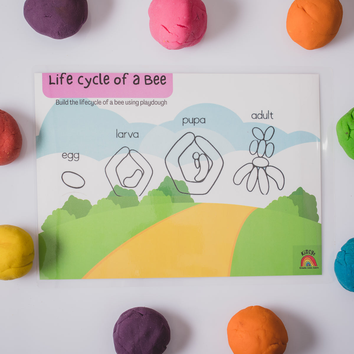 Playdough Mats A4 - set of 4