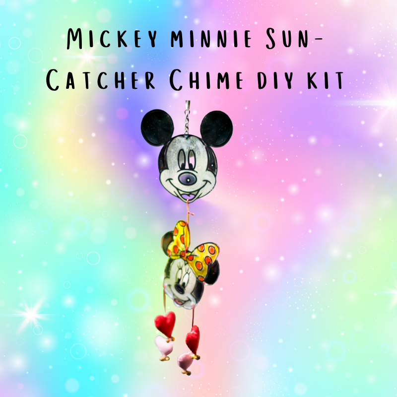 DIY Paint Your Own Suncatcher Chime- Mickey Minnie