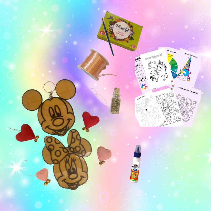 DIY Paint Your Own Suncatcher Chime- Mickey Minnie