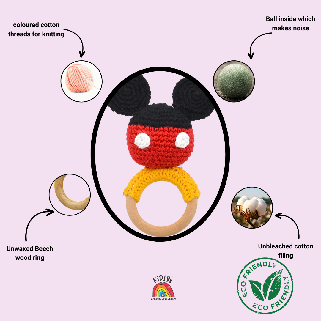 Crochet Baby Teether Rattle