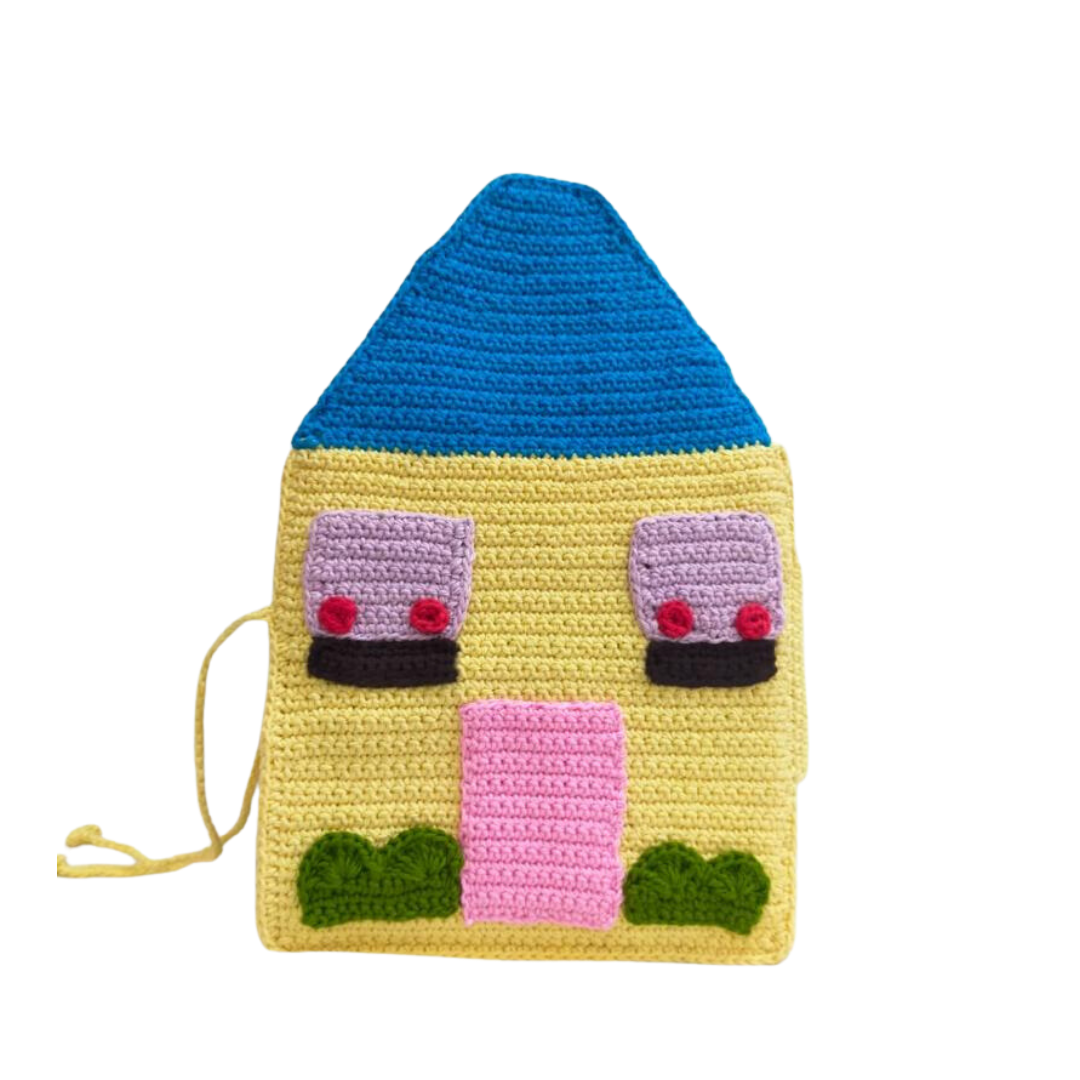 Crochet Doll House With pretend play doll and mini doll (Quiet Book)