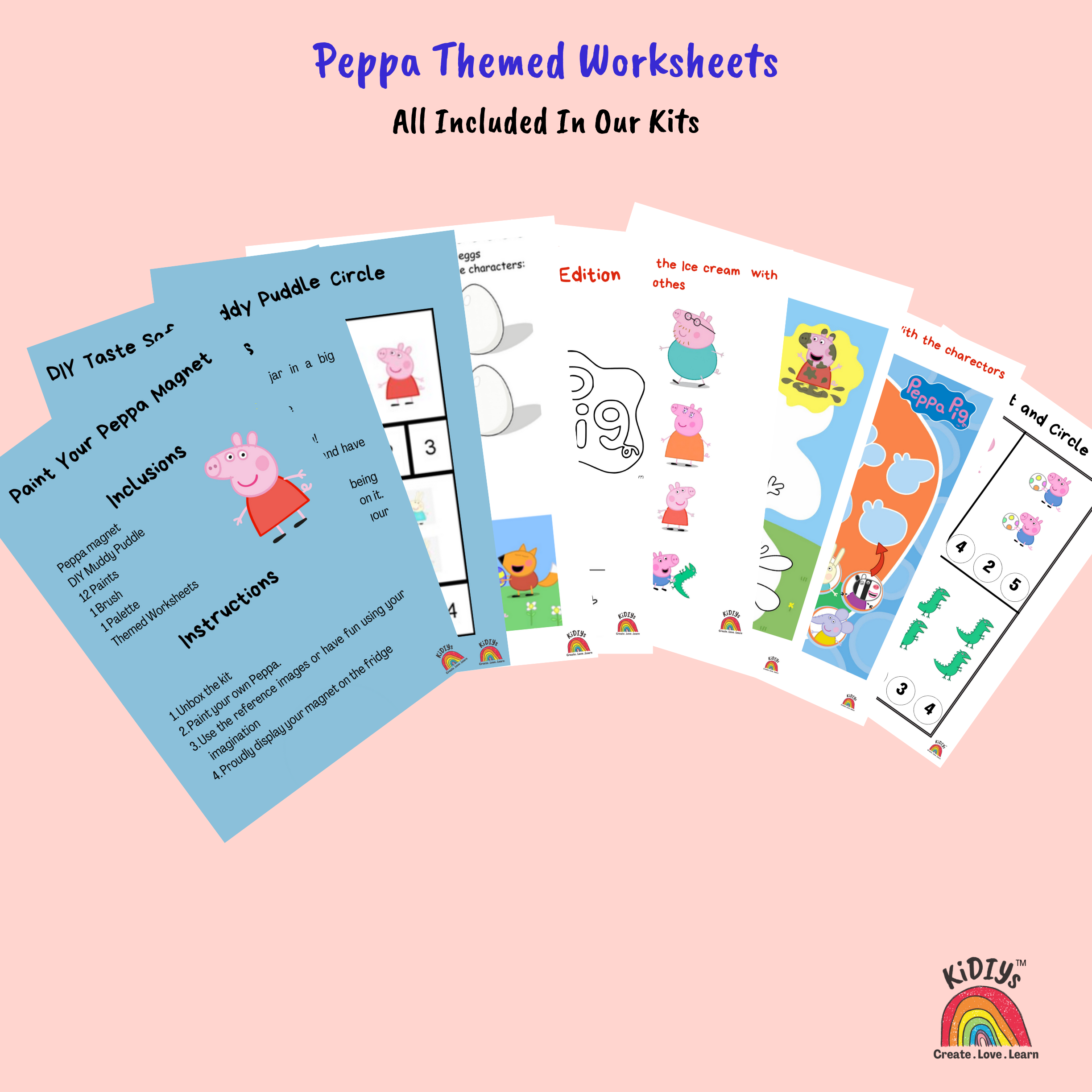 Peppa Fridge Magnet Painting Kit