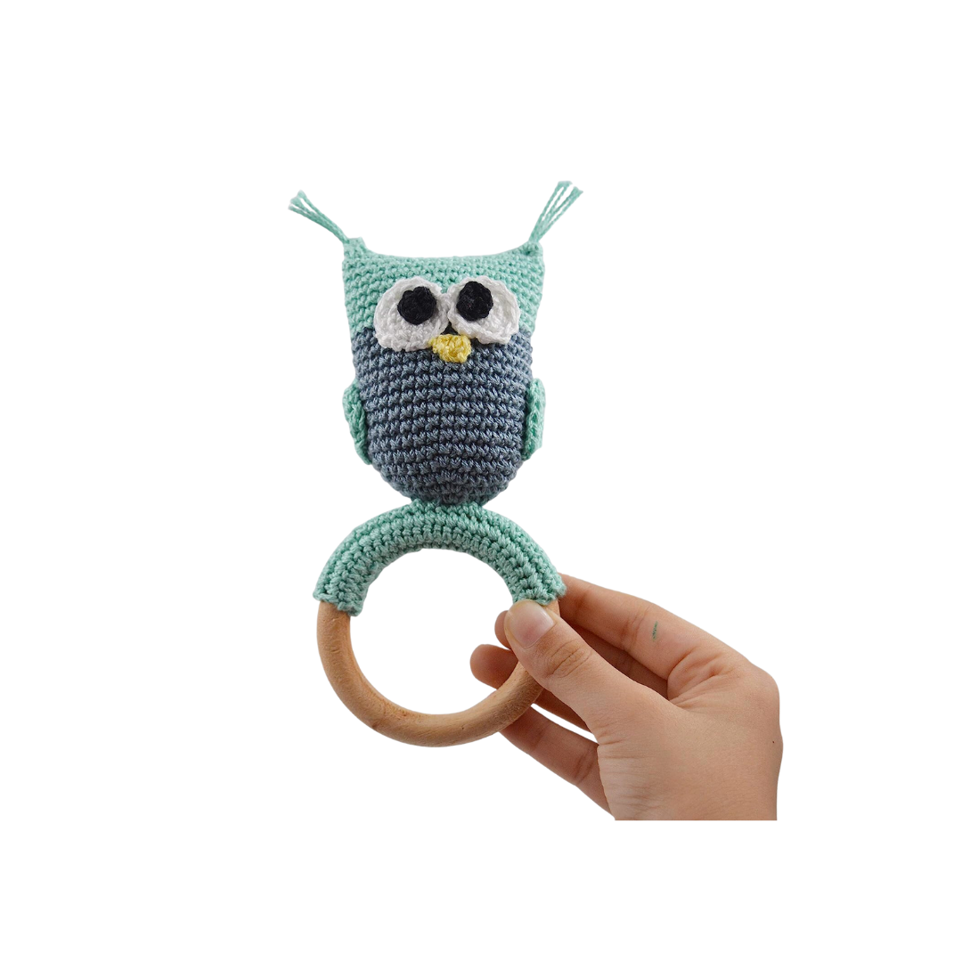 Crochet Baby Teether Rattle