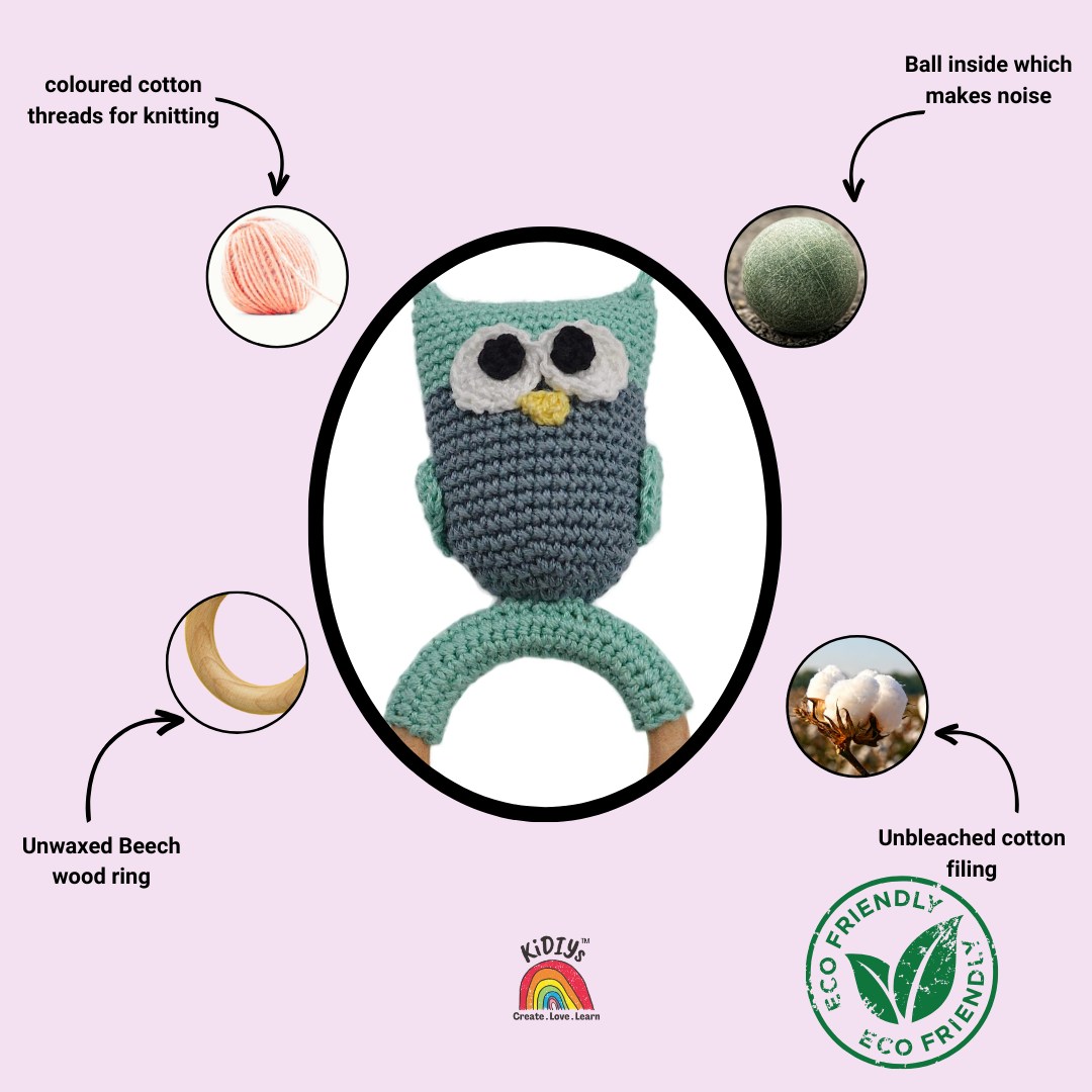 Crochet Baby Teether Rattle