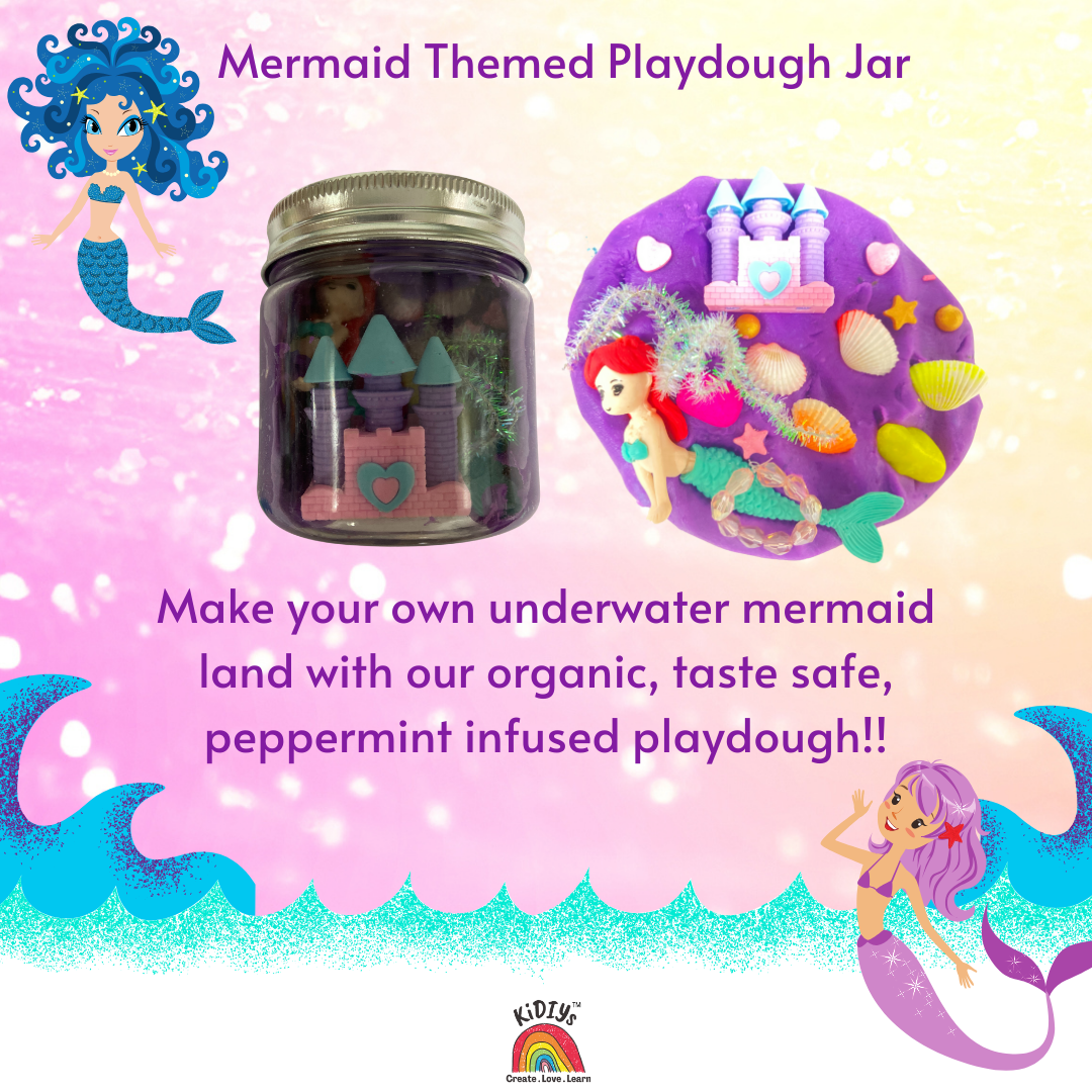 Themed Playdough Jar| 100grams | Organic | Peppermint Infused Dough| Taste Safe