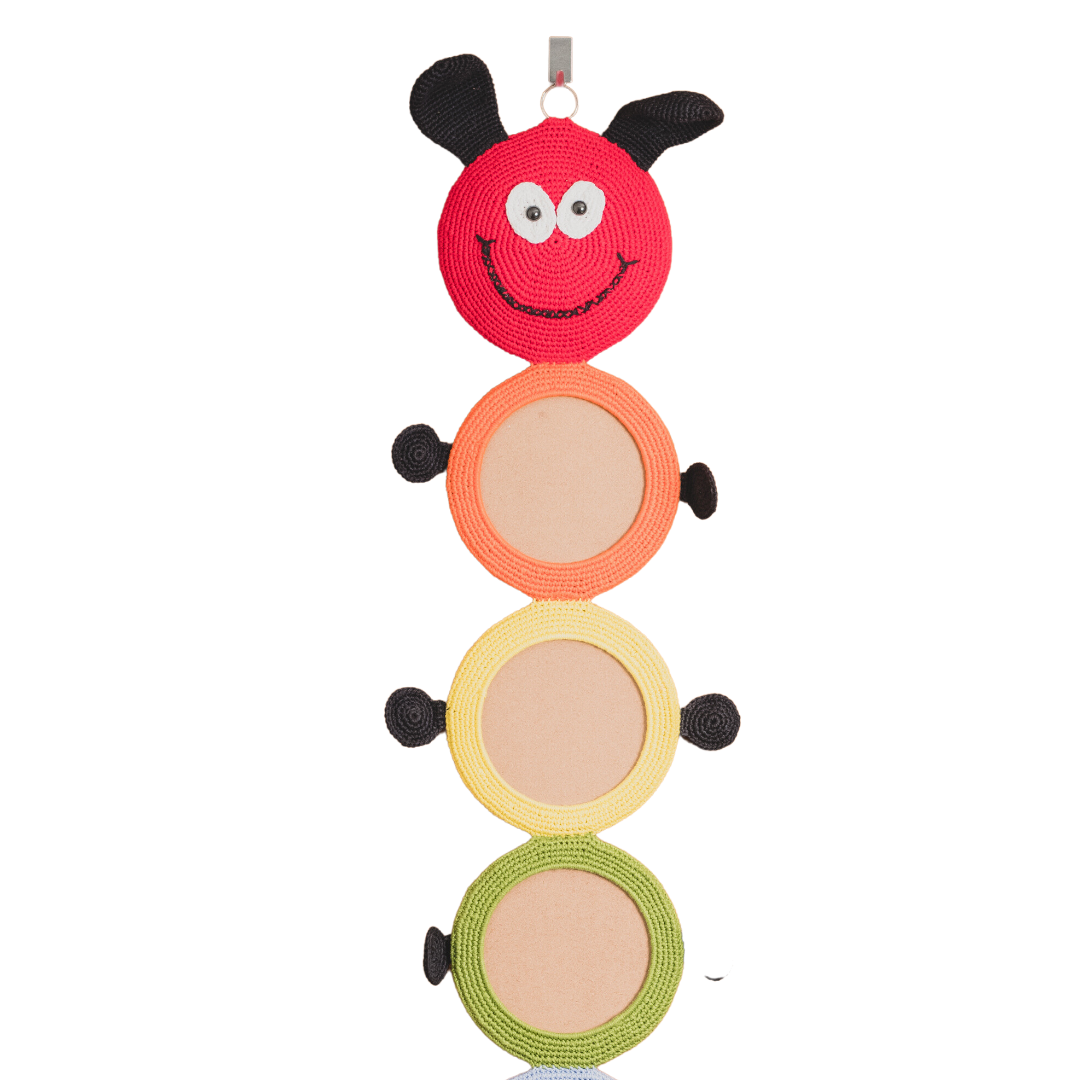 Crochet Caterpillar Hanging frame