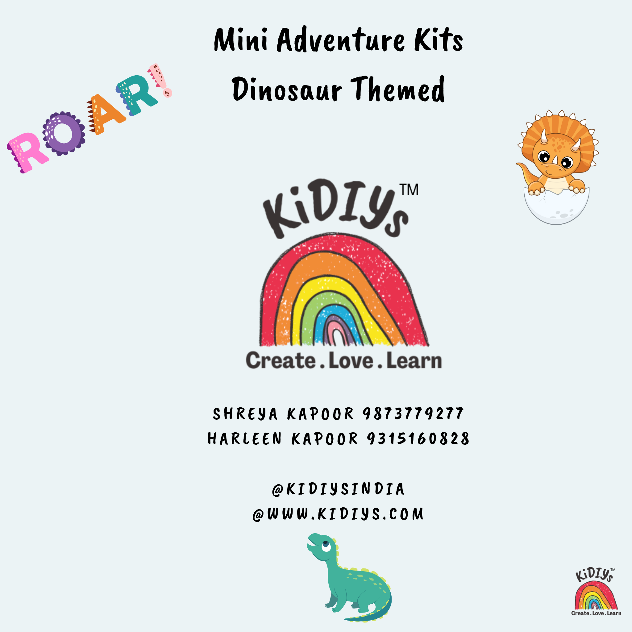 Mini Adventure Kits - Dinosaur themed