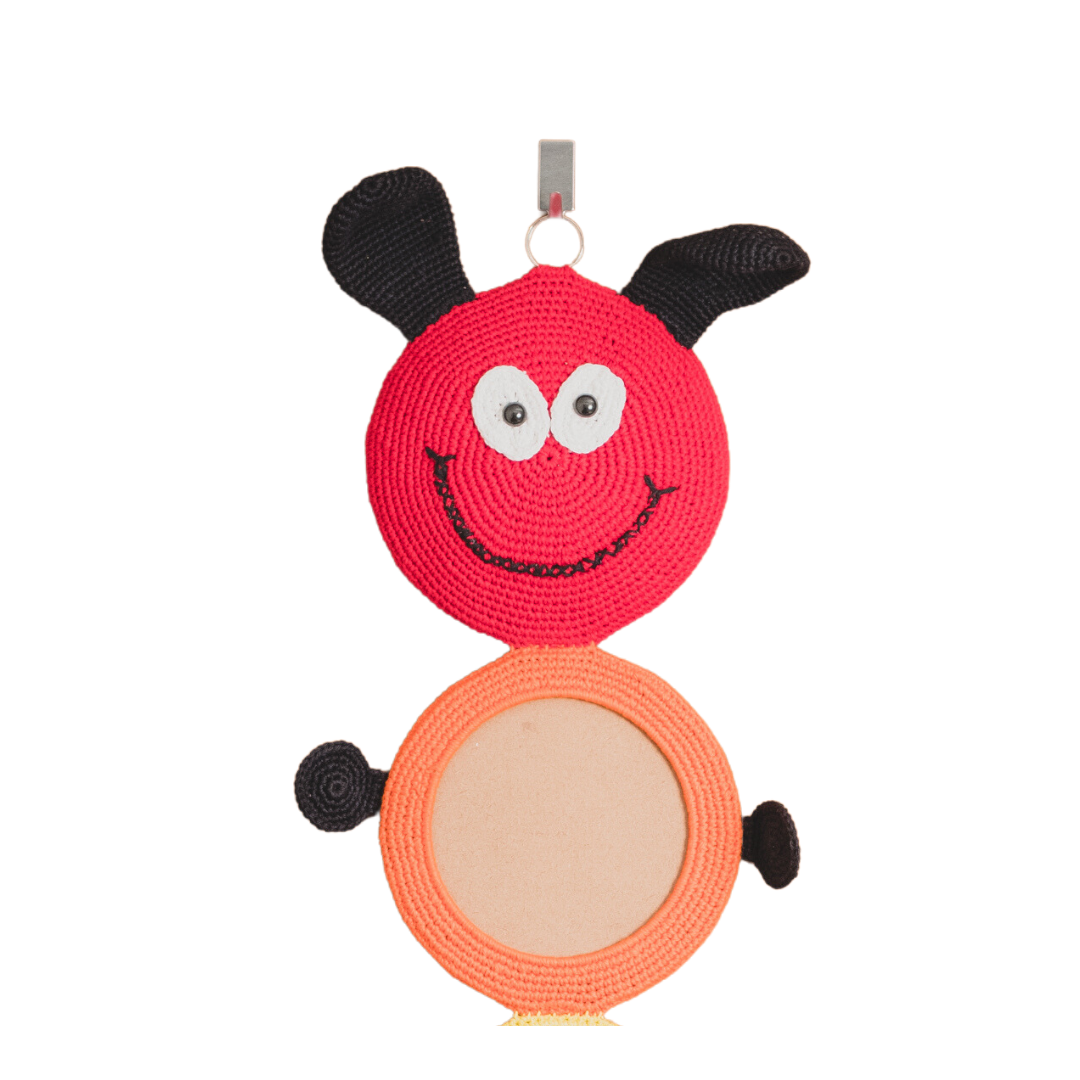 Crochet Caterpillar Hanging frame