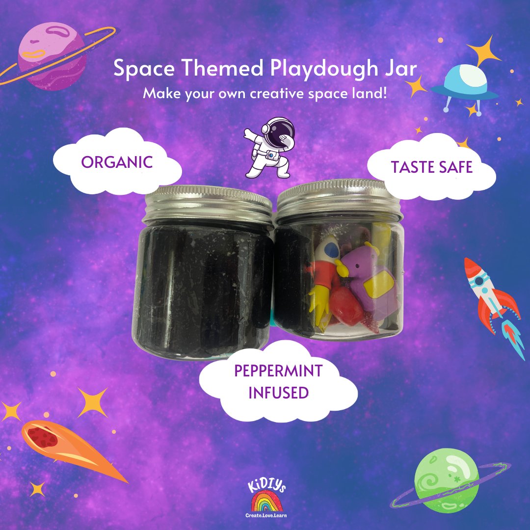 Themed Playdough Jar| 100grams | Organic | Peppermint Infused Dough| Taste Safe