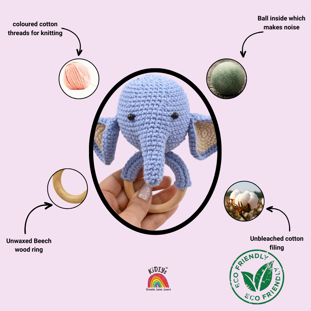Crochet Baby Teether Rattle