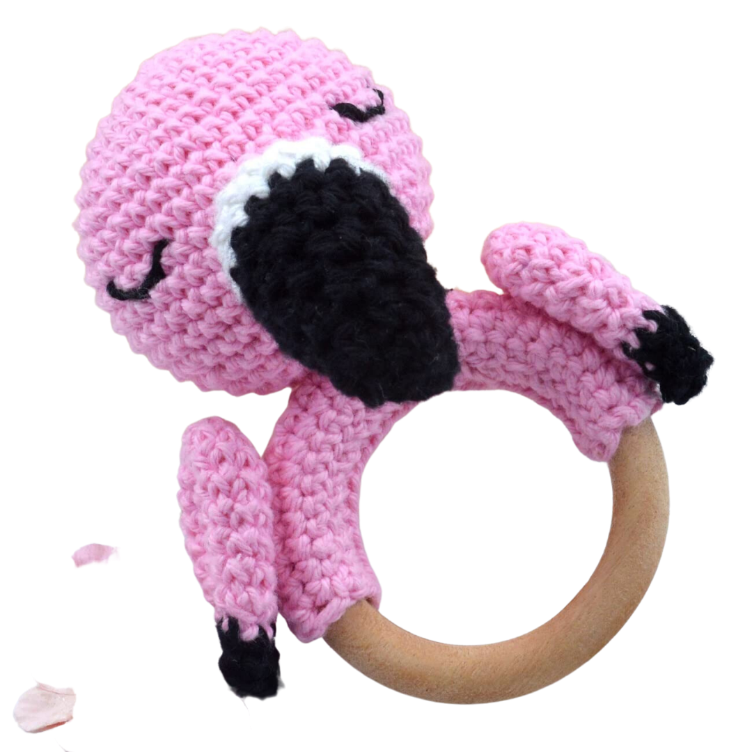 Crochet Baby Teether Rattle