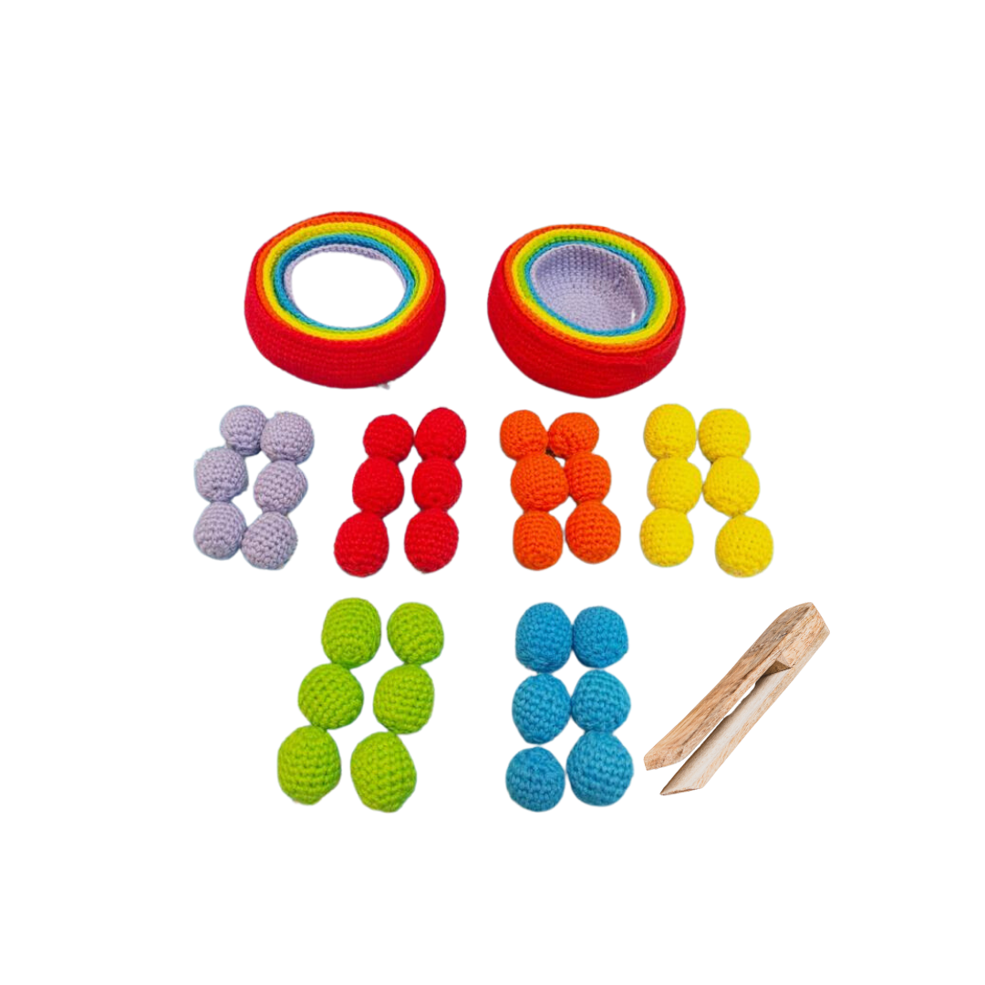 Crochet baskets and ball sorter