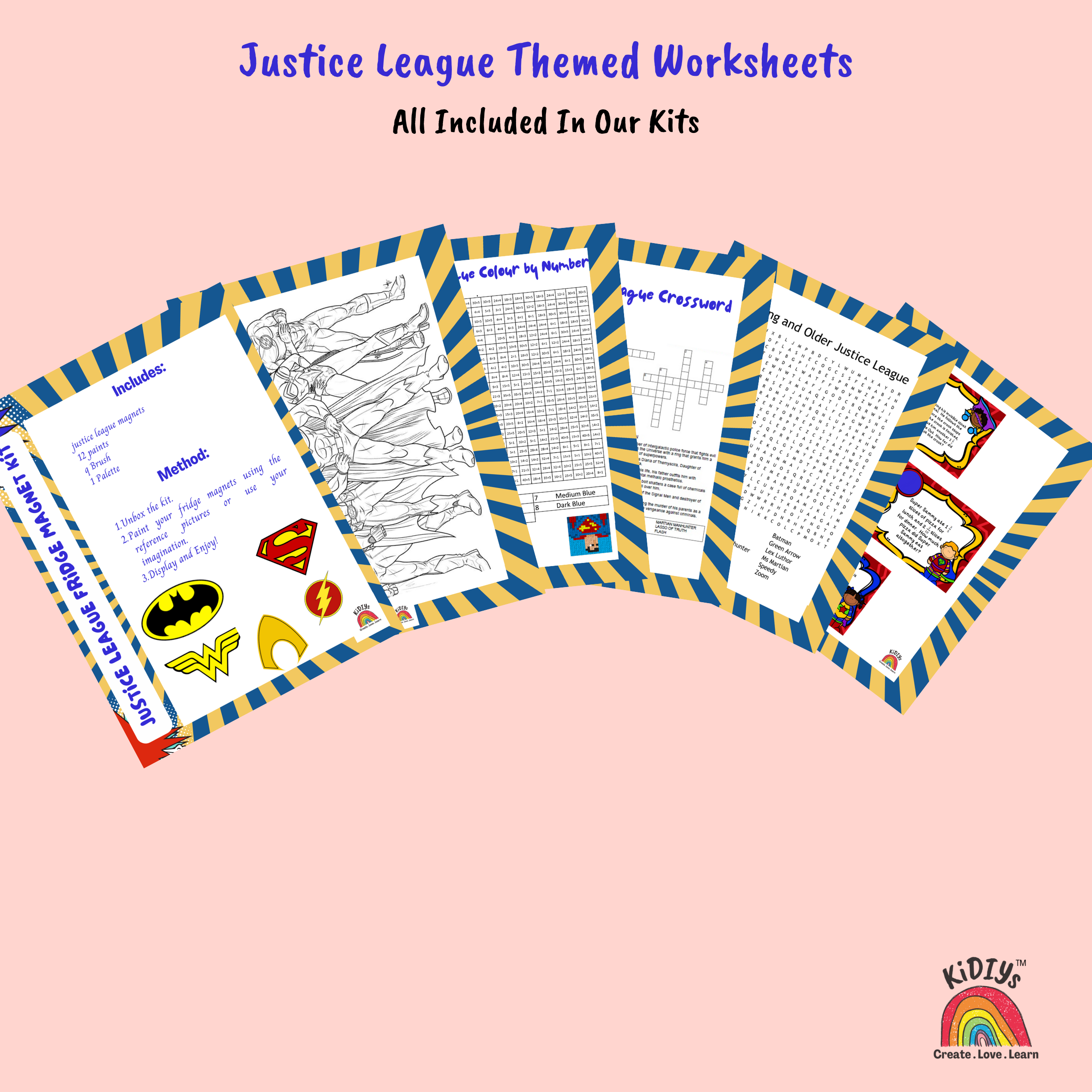 Justice League DIY Fridge Magnet painting Kit