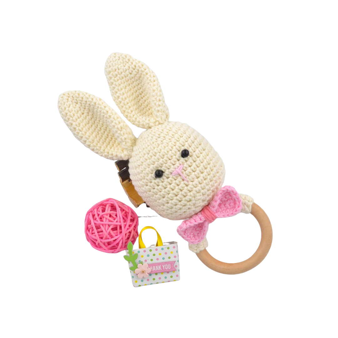 Crochet Baby Teether Rattle