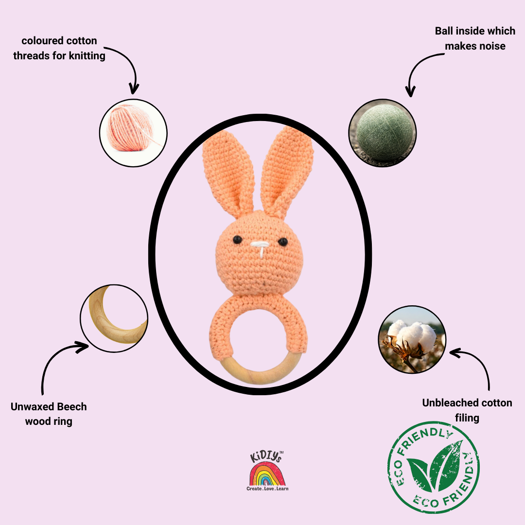 Crochet Baby Teether Rattle