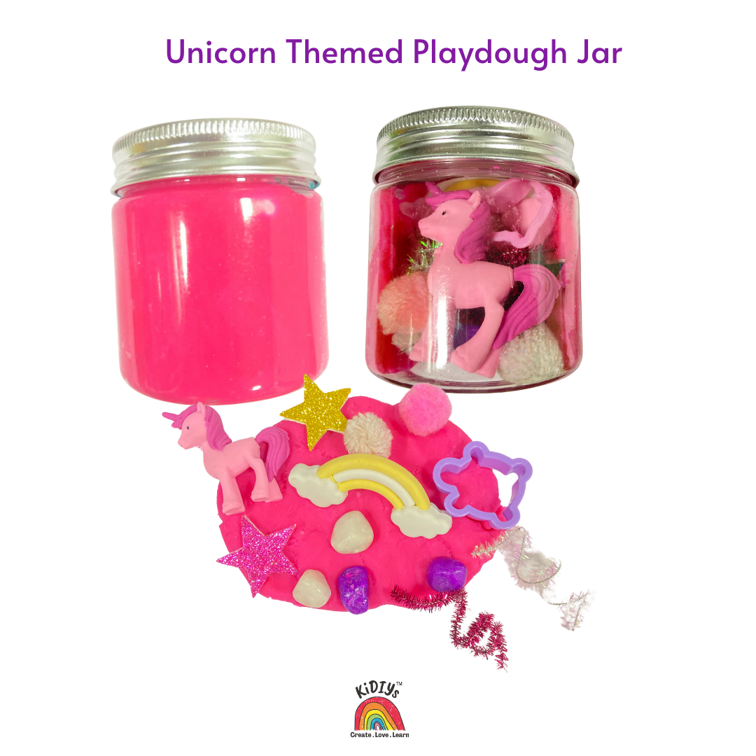 Themed Playdough Jar| 100grams | Organic | Peppermint Infused Dough| Taste Safe
