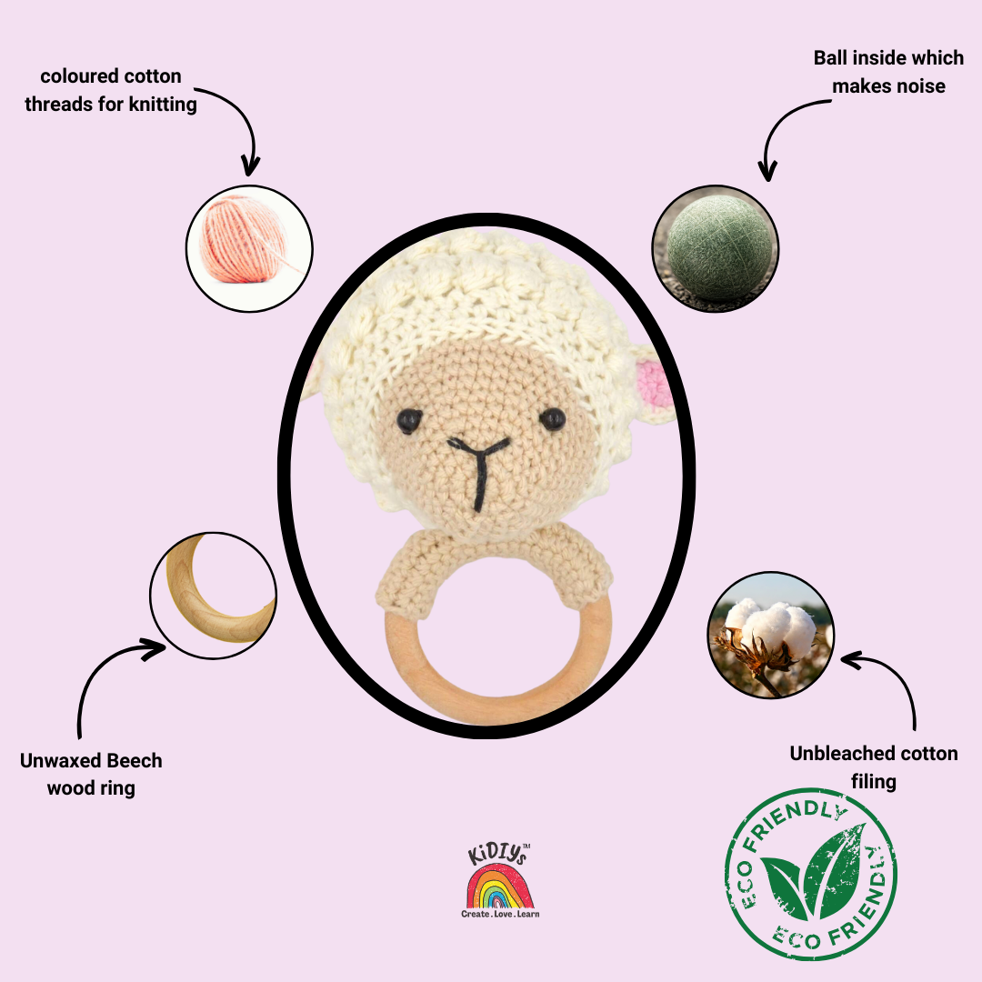 Crochet Baby Teether Rattle