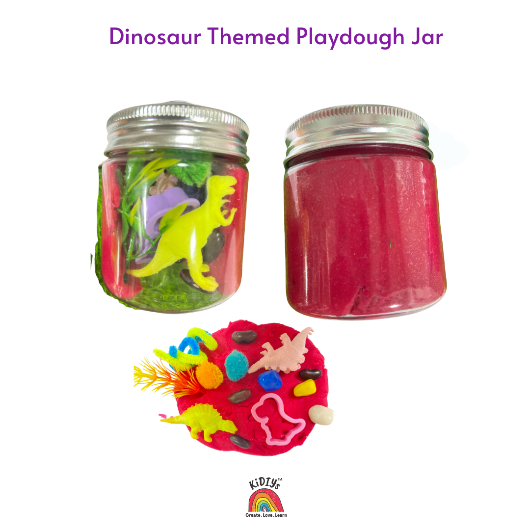 Themed Playdough Jar| 100grams | Organic | Peppermint Infused Dough| Taste Safe