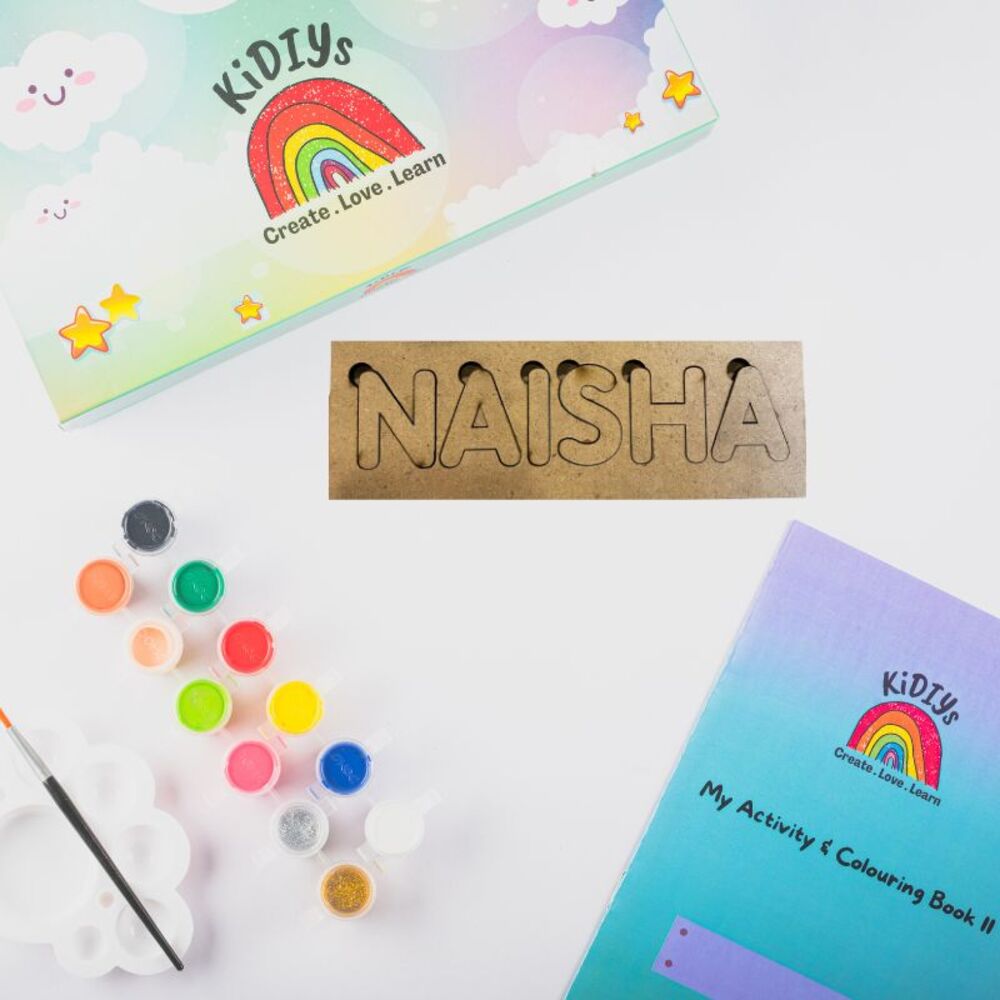 DIY Custom name puzzle painting kit