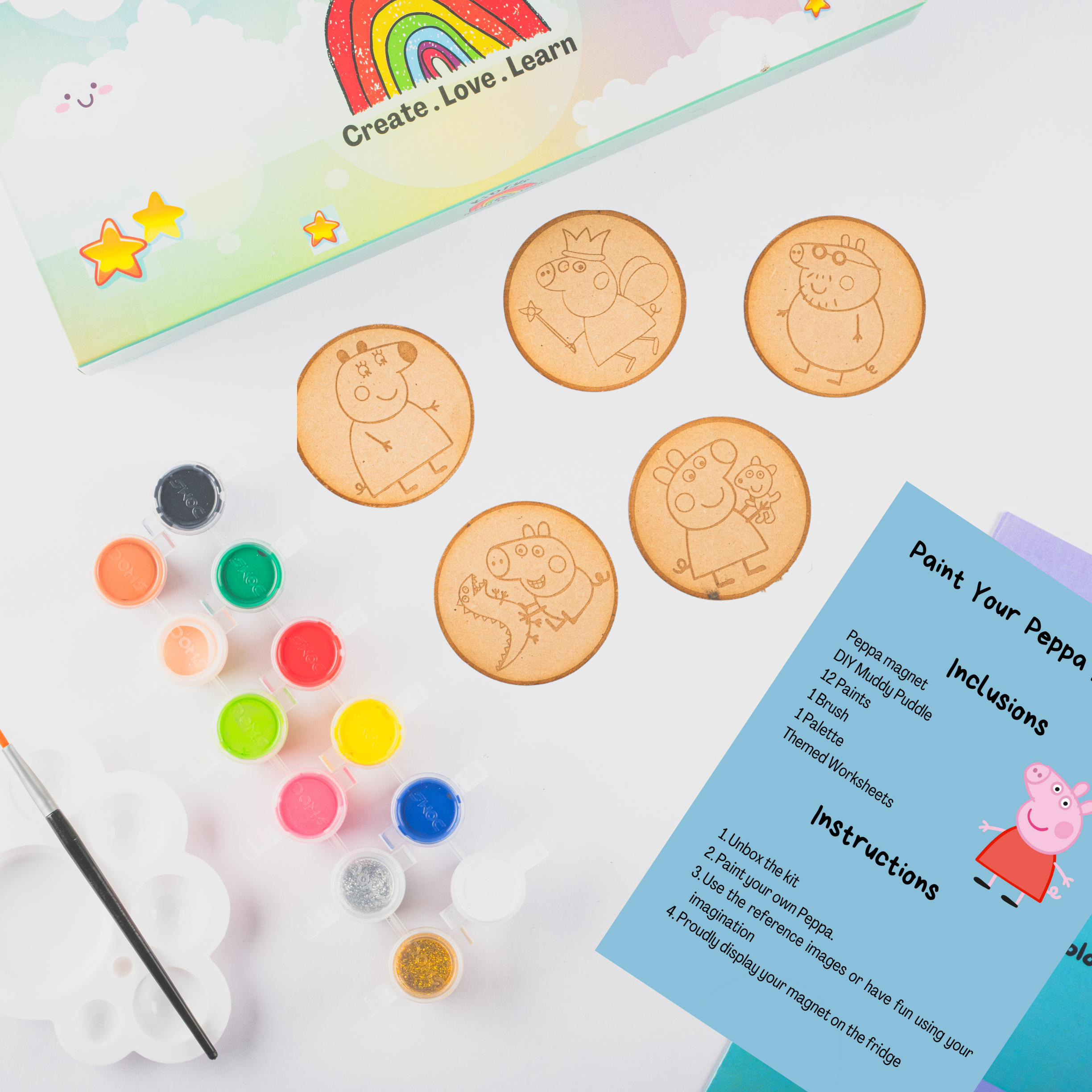 Peppa Fridge Magnet Painting Kit