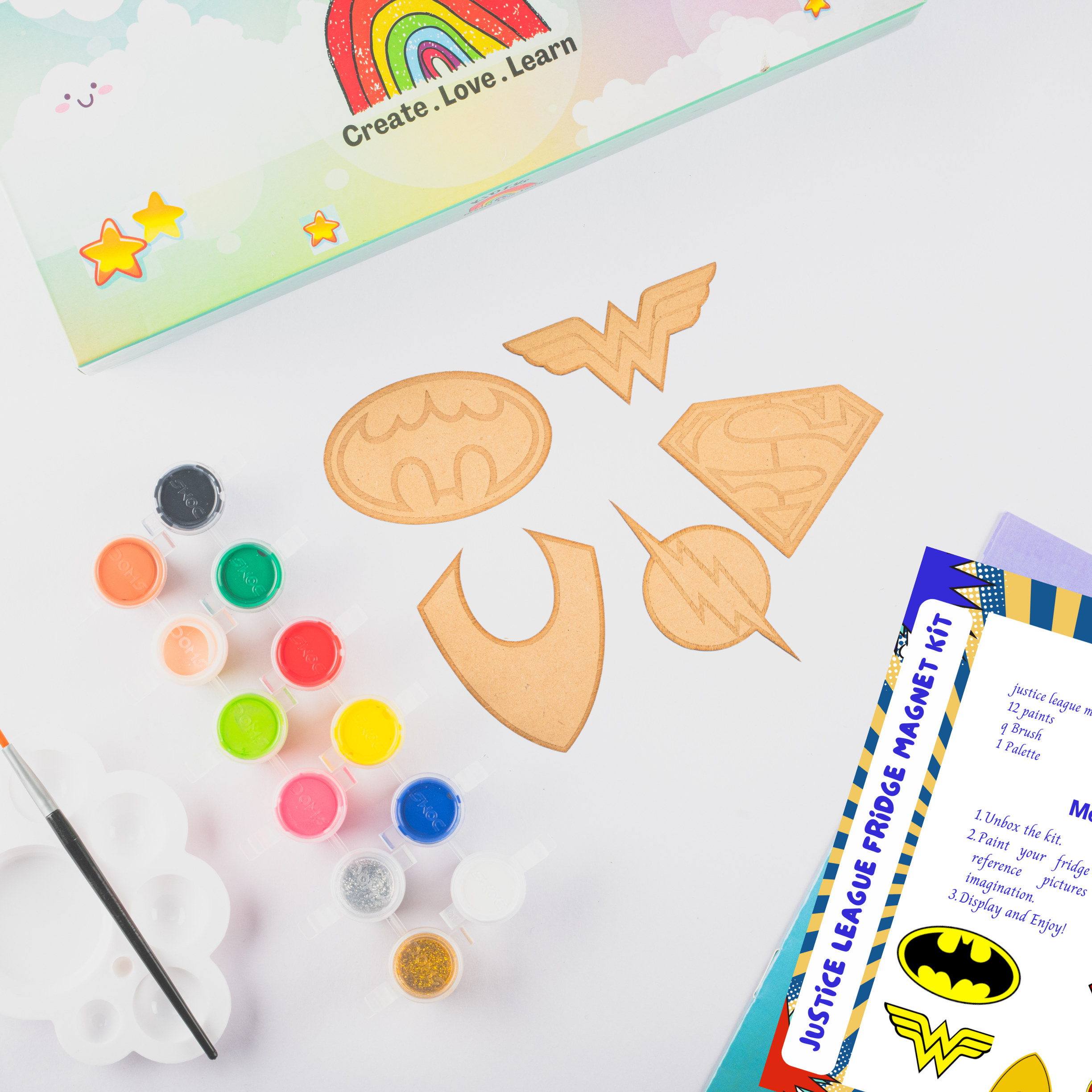 Justice League DIY Fridge Magnet painting Kit