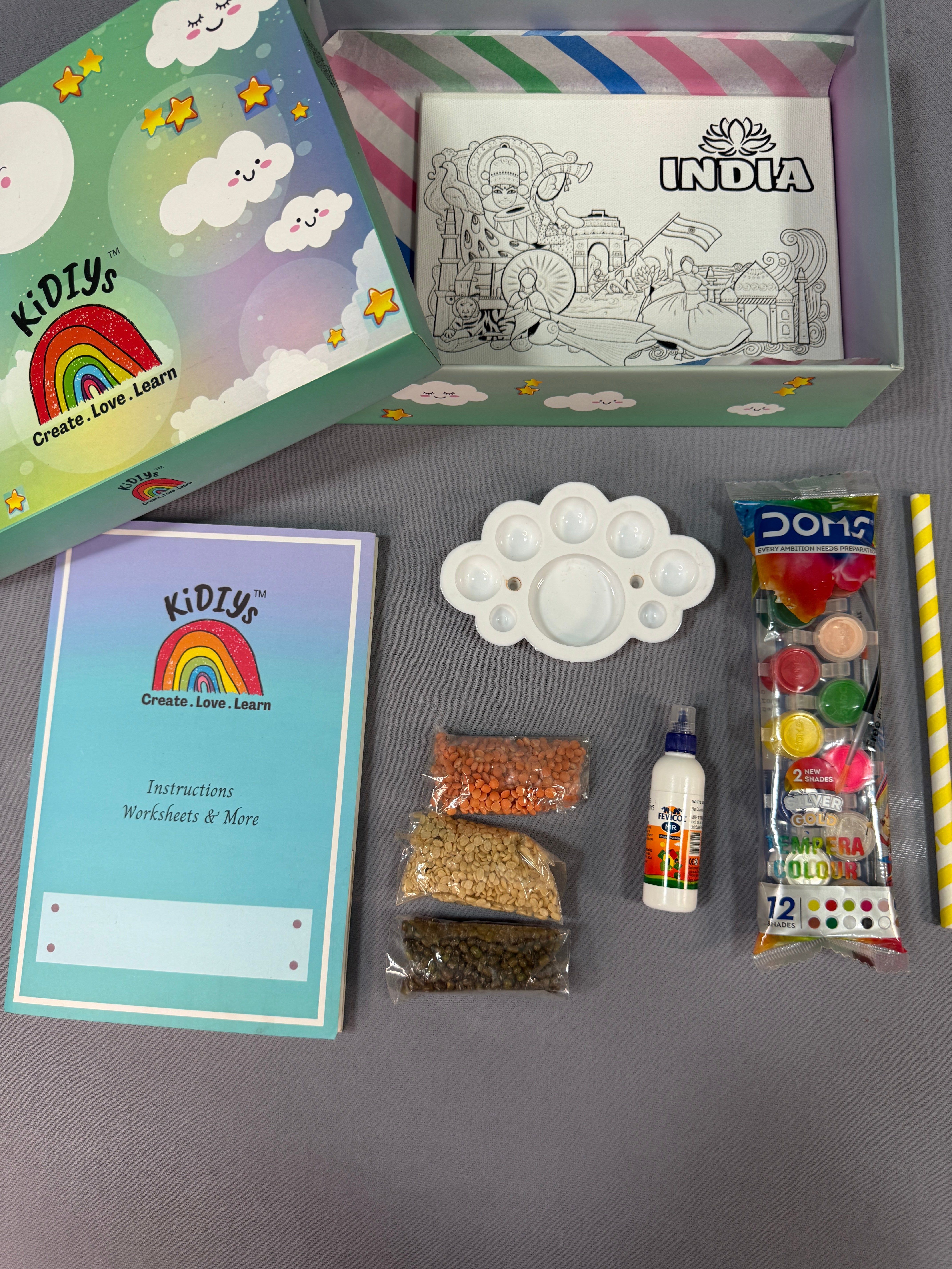 India themed Canvas Painting Kit | Republic Day Special | Painting| Ages 5 and above| Craft Activity included