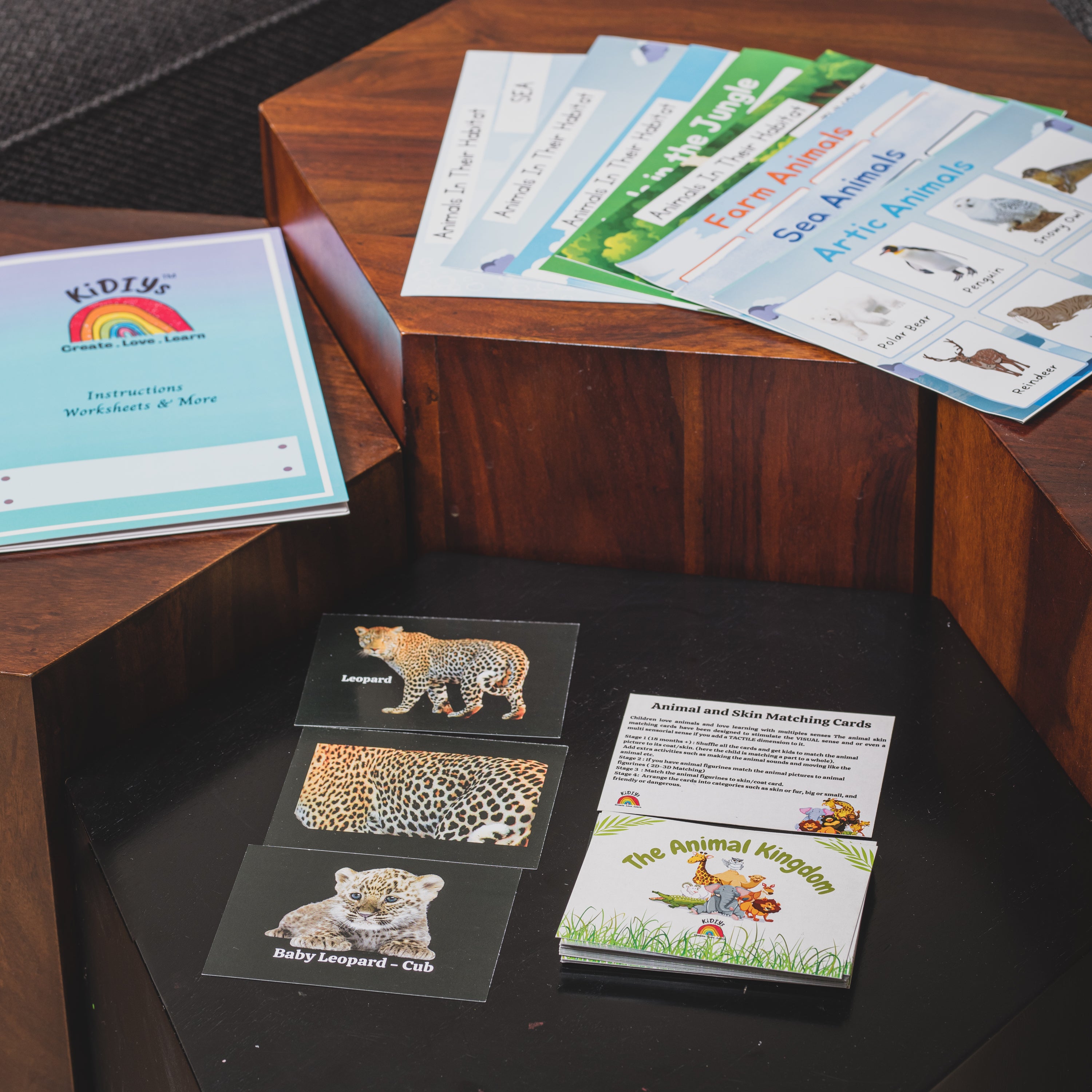 Matching Animal Cards ( Skin, Baby and Habitat Matching)