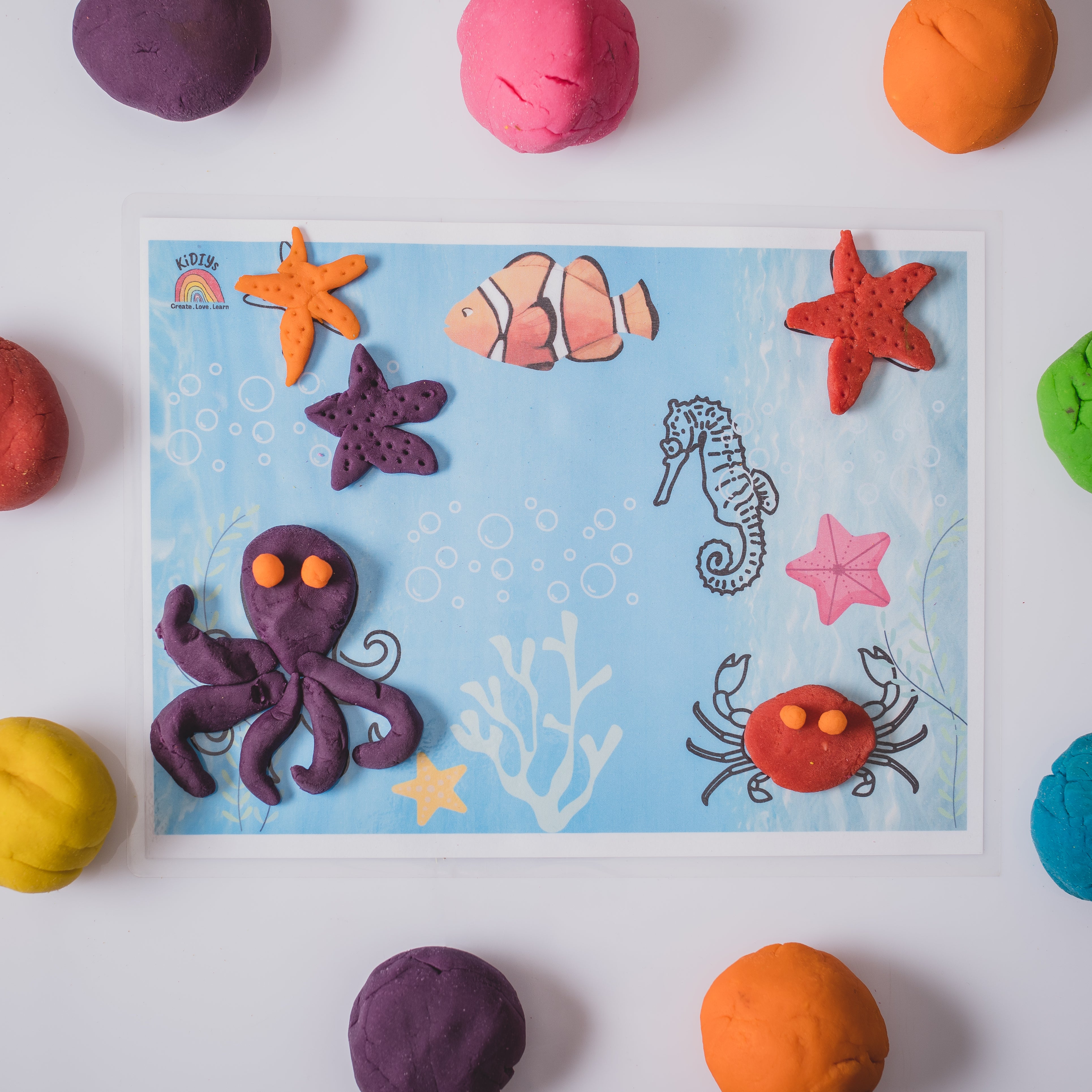 Playdough Mats A4 - set of 8