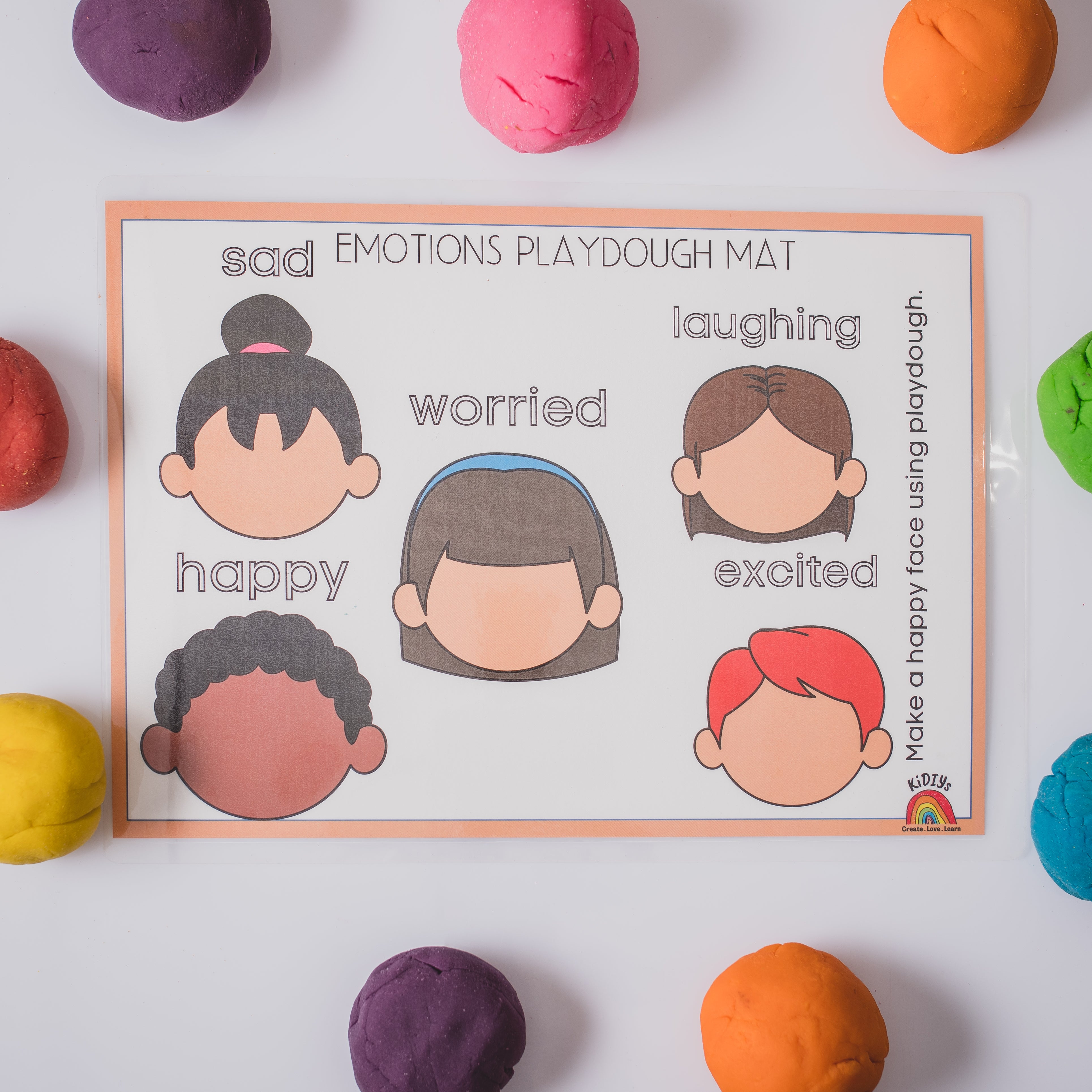 Playdough Mats A4 - set of 4