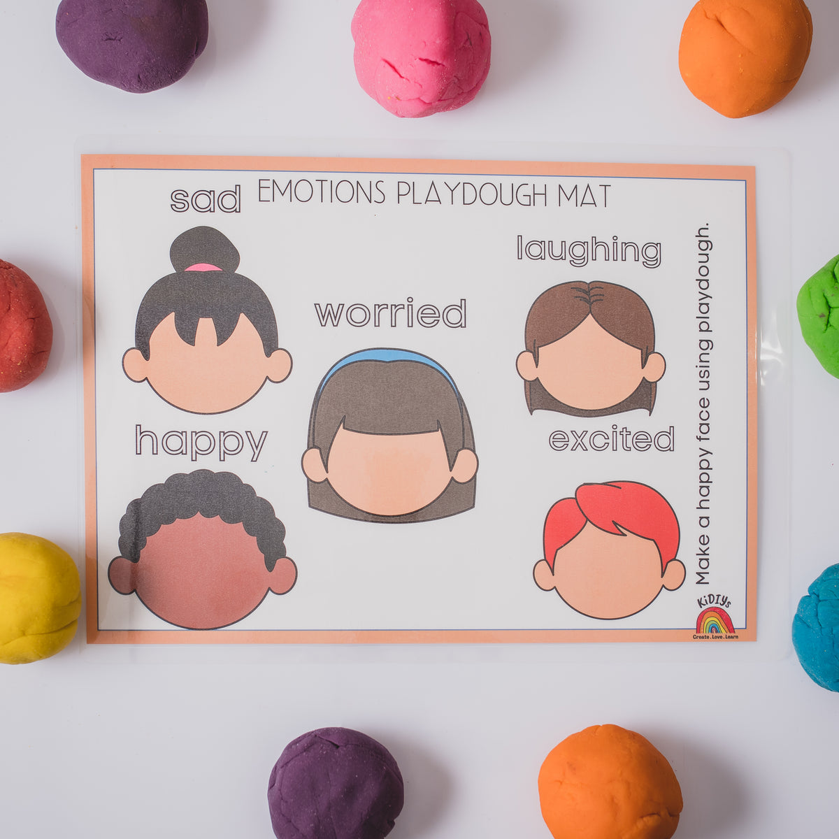 Playdough Mats A4 - set of 4