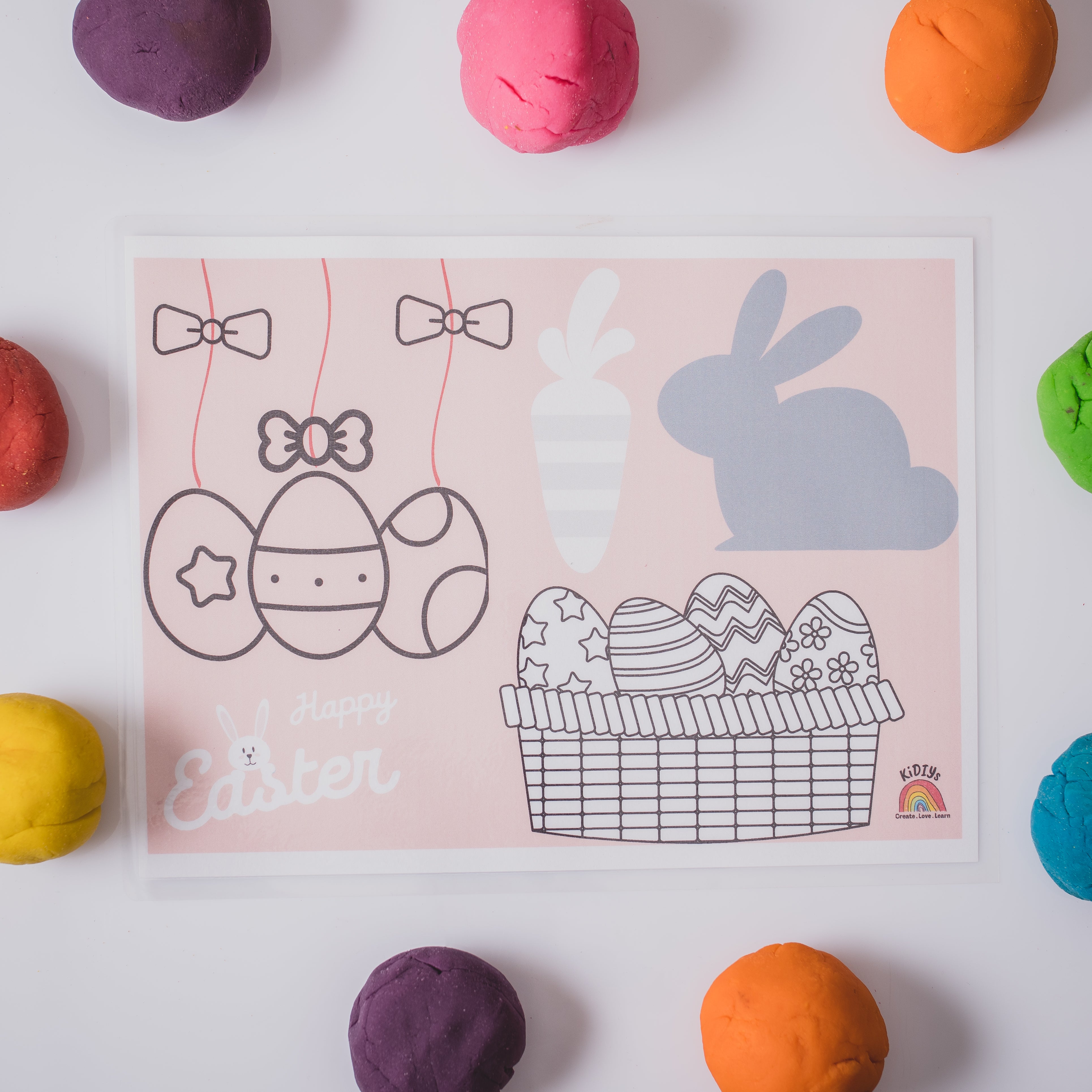 Playdough Mats A4 - set of 8