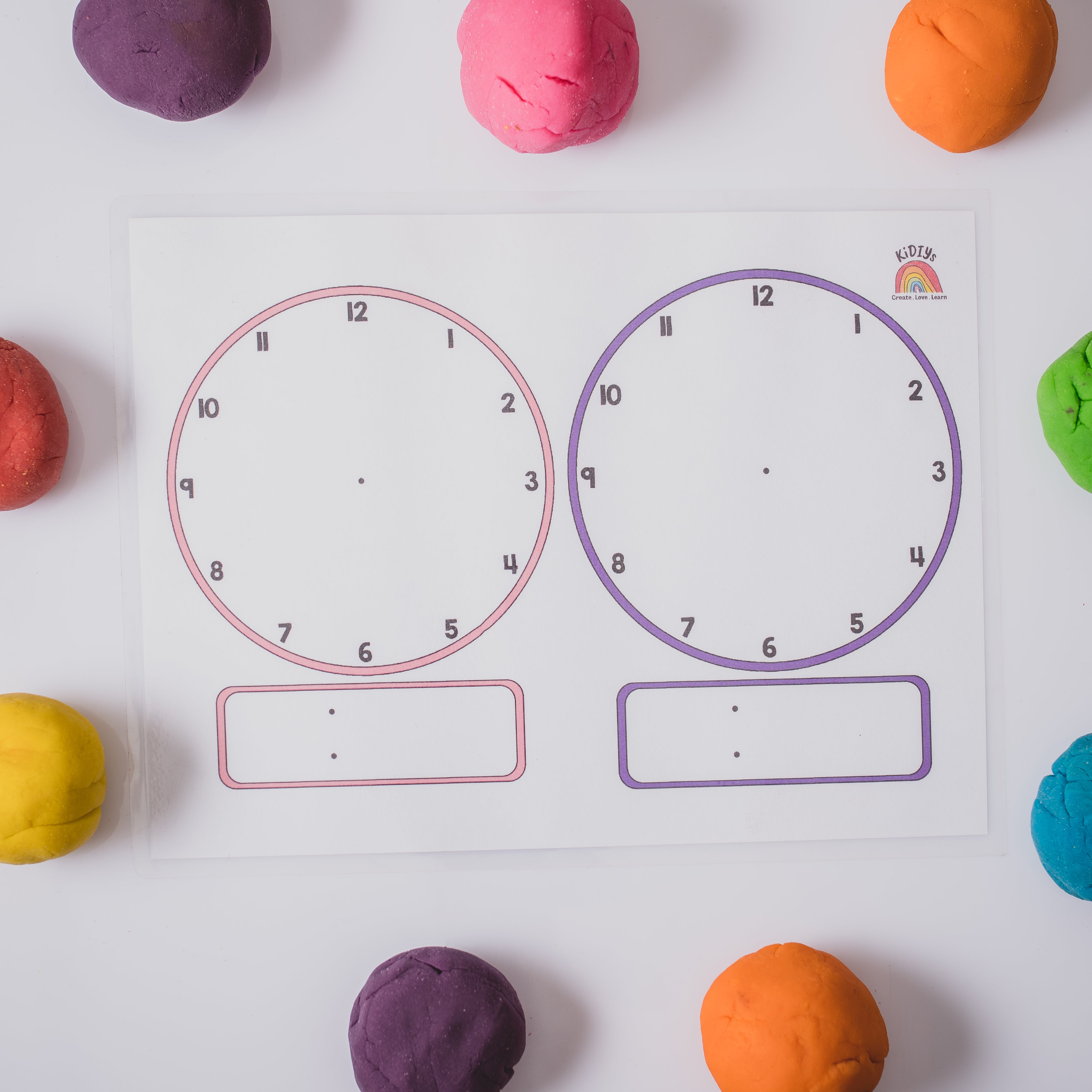 Playdough Mats A4 - set of 8