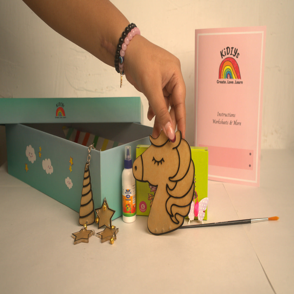 DIY Paint Your Own Sun Catcher Chime- Unicorn & stars