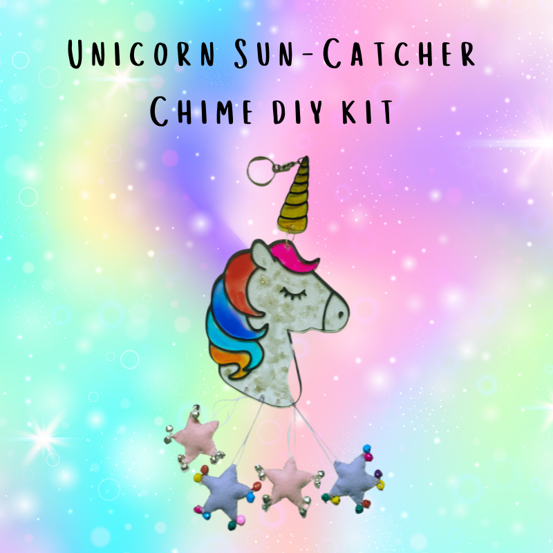 DIY Paint Your Own Sun Catcher Chime- Unicorn & stars