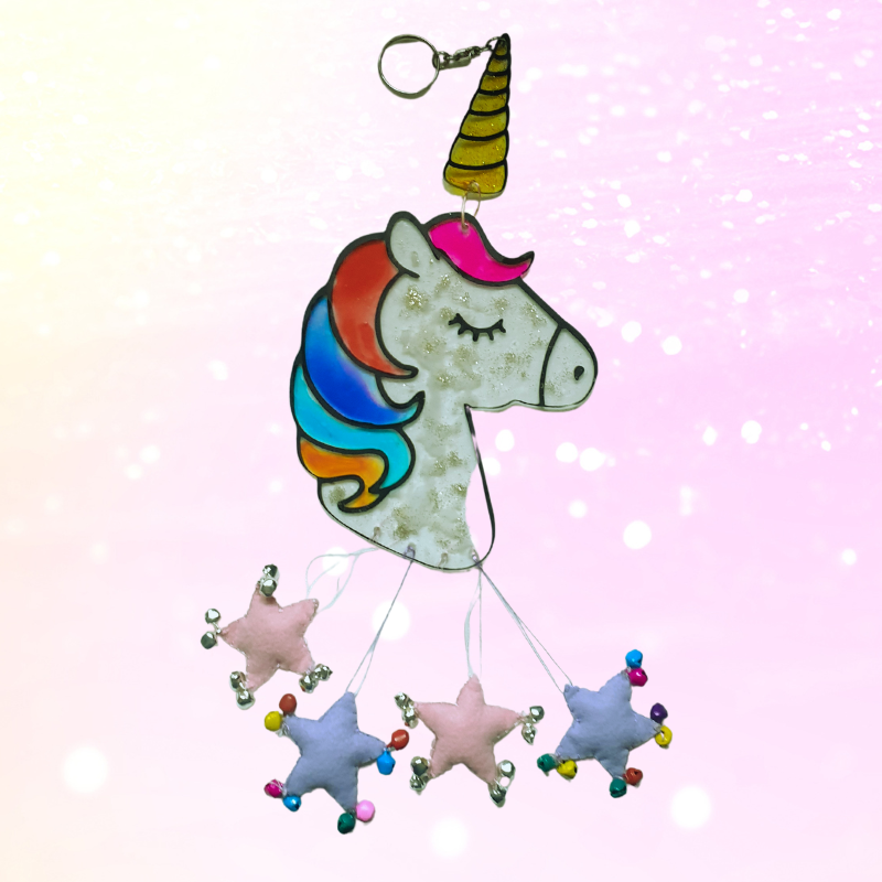 DIY Paint Your Own Sun Catcher Chime- Unicorn & stars