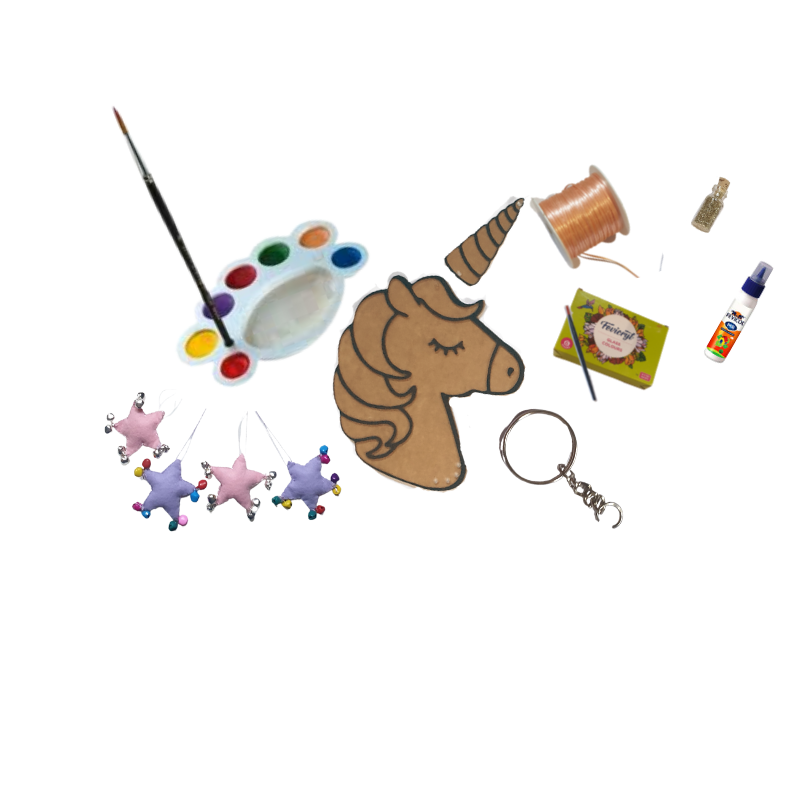 DIY Paint Your Own Sun Catcher Chime- Unicorn & stars