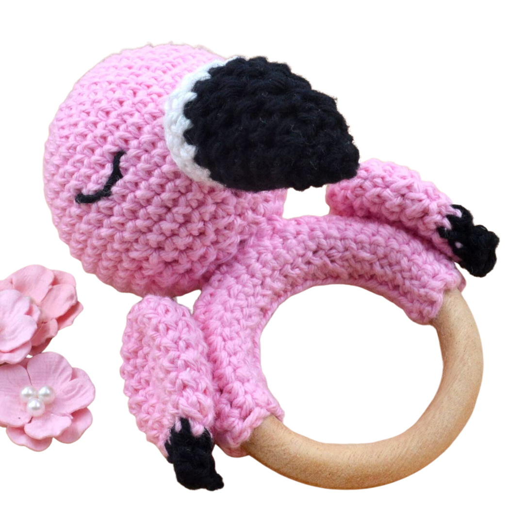 Crochet Baby Teether Rattle