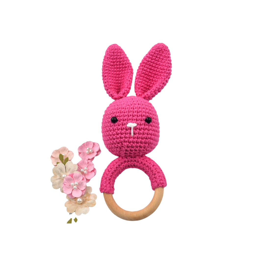 Crochet Baby Teether Rattle