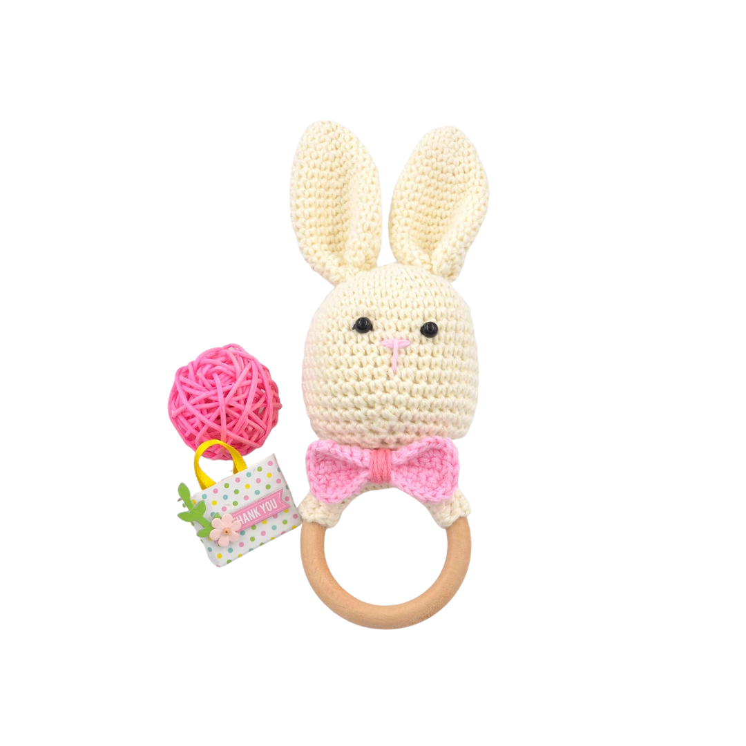 Crochet Baby Teether Rattle